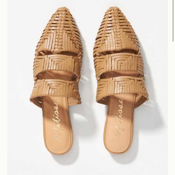 Anthropologie Shoes - Anthropologie Matisse East End Woven Leather Slides Mule Sandals